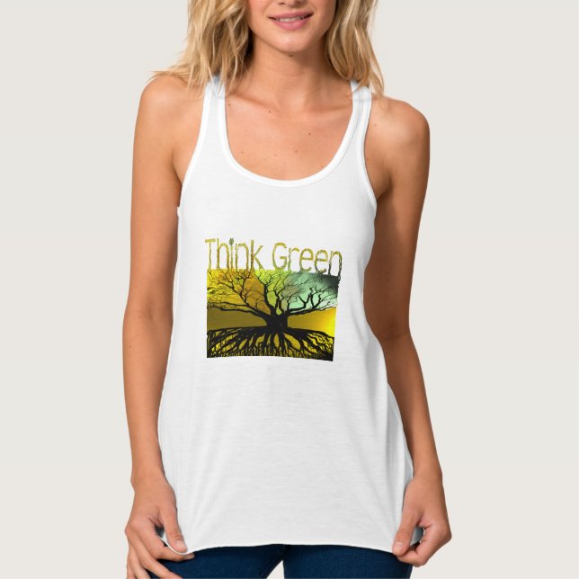 TBA AWARD WINNER! Think Green Roots Tank Top (Front)