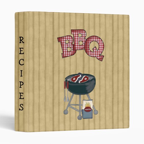 TBA BBQ Recipes Cookbook Avery Binder