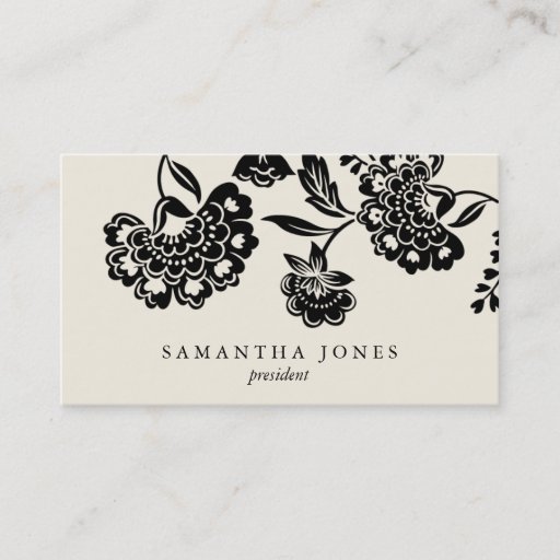 Customizable {TBA} damask floral calling card Business Cards
