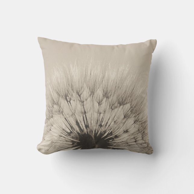 (TBA) dandelion Throw Pillow (Front)