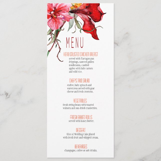 ::TBA:: Flora Botanica Flowers Wedding Menu (Front)