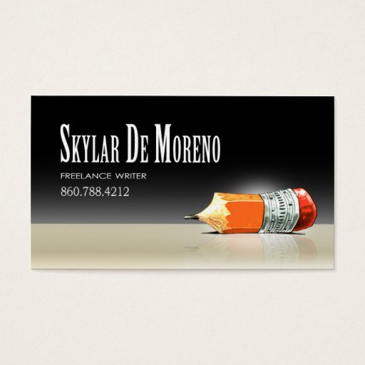 Customizable TBA Freelance Writer Editor 5 Stylish Business Cards