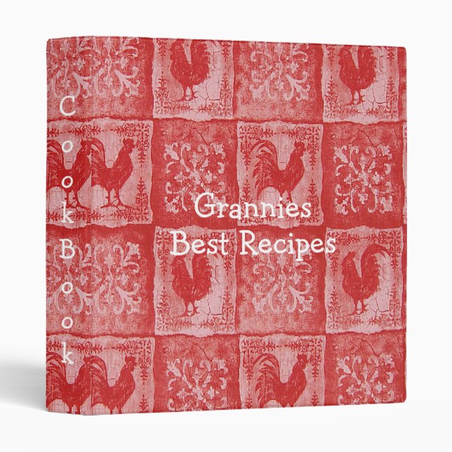 TBA French Country Grannies Old Kitchen Tablecloth 3 Ring Binder (Front/Spine)