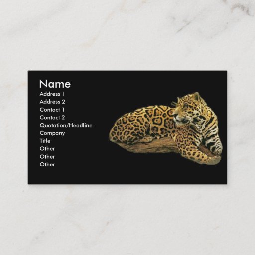 Customizable -TBA - Jaguar Business Cards