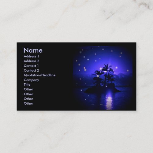 -TBA - Magic Night Profile Card Business Card Template