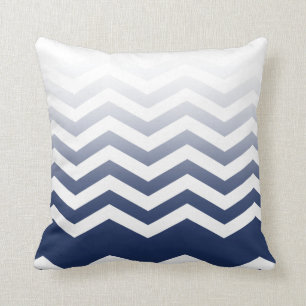 ::TBA:: Ombre Chevron Style! navy Throw Pillow