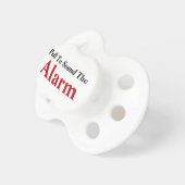 TBA! Pull To Sound Alarm Funny Baby Text Design Pacifier (Front Right)