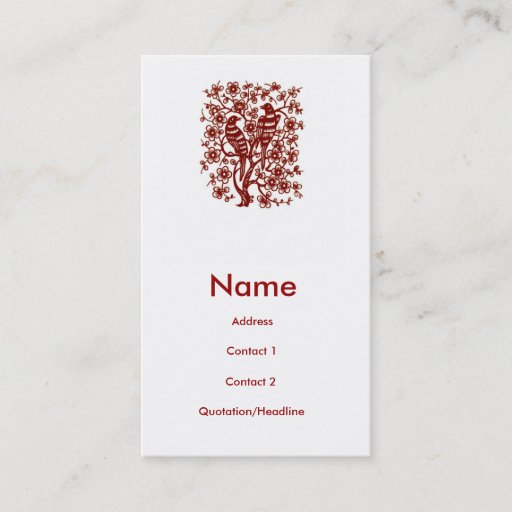 Customizable TBA Red Birds Business Cards