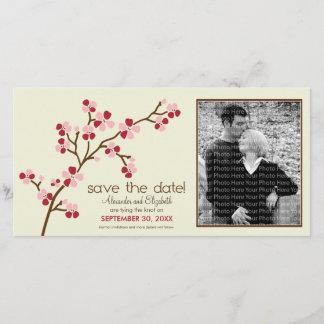 {TBA} Red/Ivory Cherry Blossom Save the Date