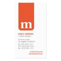 {TBA} Simple Monogram Designer Business Card