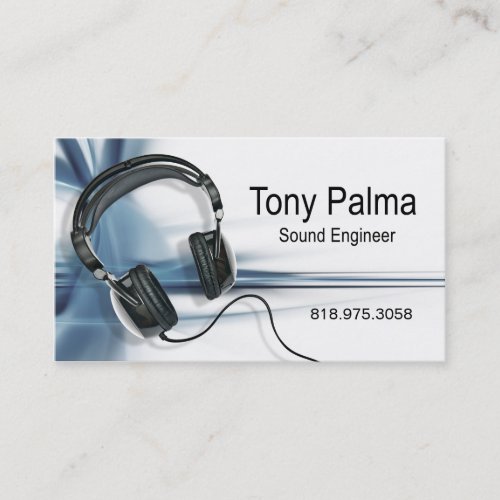 TBA Smooth Sound Engineer Music Business Card
