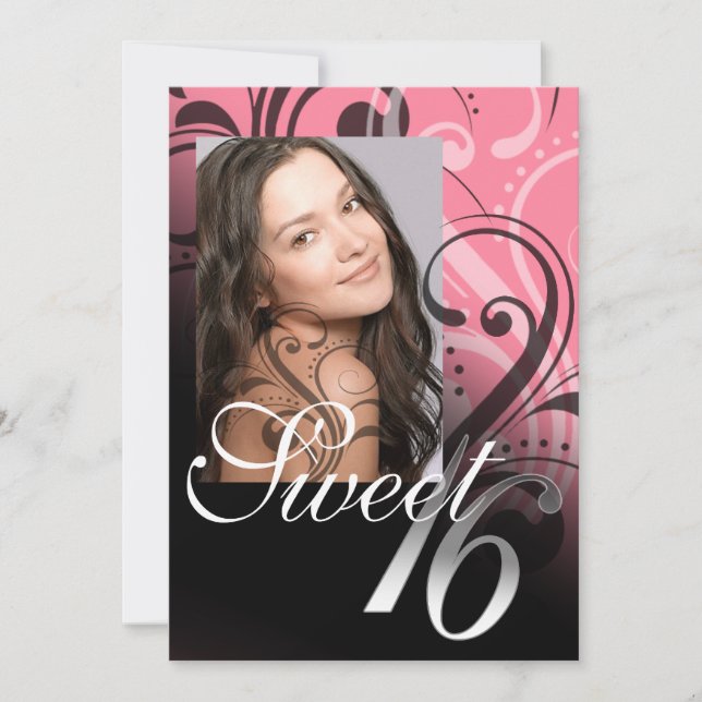 :::TBA::: Sweet 16 Birthday Party Photo Invitation (Front)