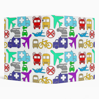 [TBA] Transportation Icons 3 Ring Binder