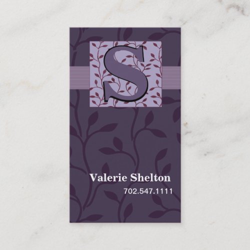 TBA Trendy Damask Bud Vines Business Card