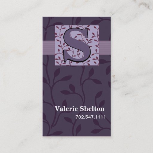 Customizable TBA Trendy Damask Bud Vines Business Card