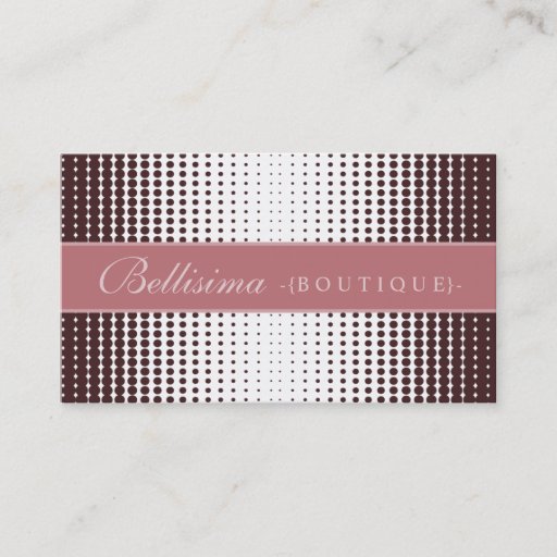 Customizable {TBA Winner} Halftone Dots Mauve Business Card