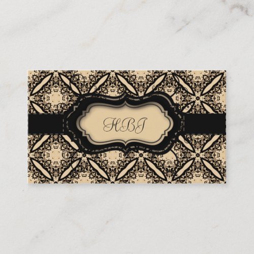 TBA WINNER Peach Damask Business Card Template