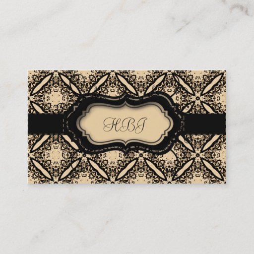 Customizable TBA WINNER Peach Damask Business Card Template