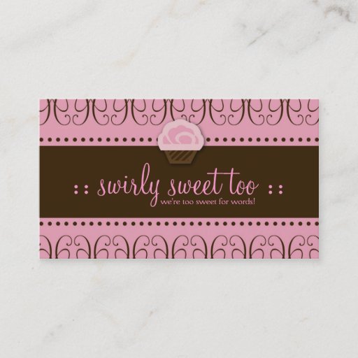 Customizable TBA WINNER-SWIRLY SWEET TOO BUSINESS CARDS
