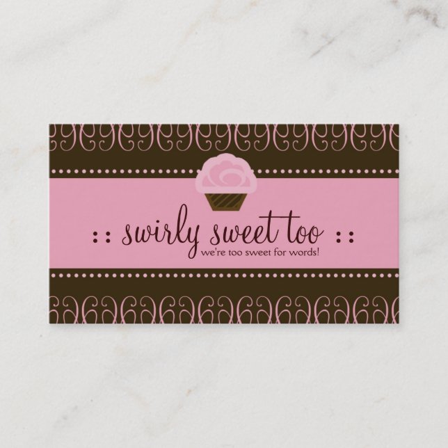 TBA WINNER SWIRLY SWEET TOO BUSINESS CARD (Front)
