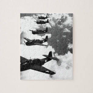 TBF (Avengers) flying in formation_War image Jigsaw Puzzle