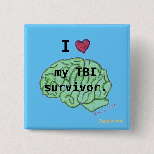 TBI awareness button (Front)