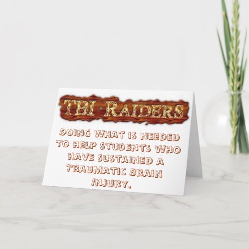 TBI Raiders Greeting Card
