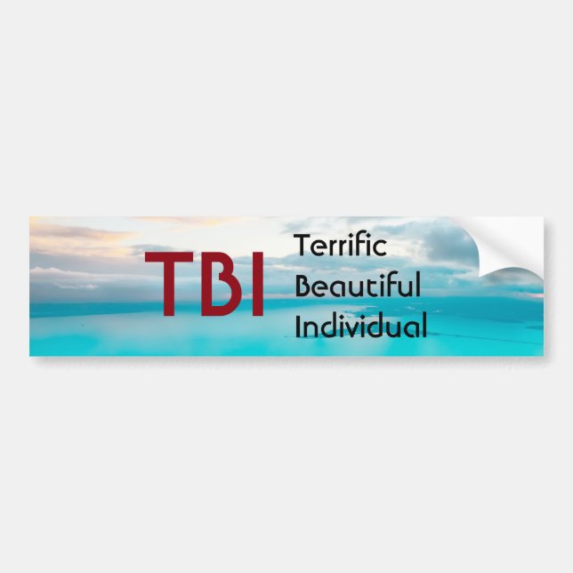 TBI Terrific Beautiful Individual Bumper Sticker (Front)