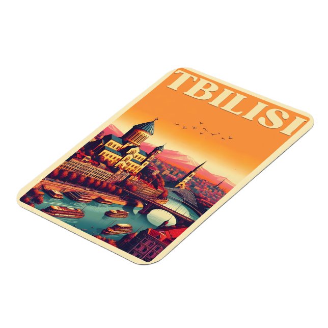 Tbilisi Capital of Georgia, Retro souvenir gifts Magnet (Left Side)
