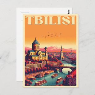 Tbilisi Capital of Georgia, Retro souvenir gifts Postcard