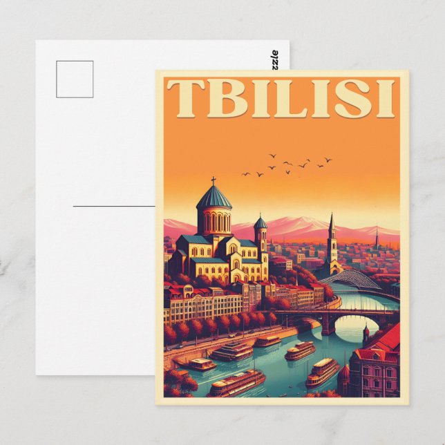 Tbilisi Capital of Georgia, Retro souvenir gifts Postcard (Front/Back)