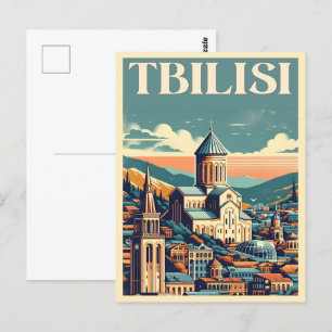 Tbilisi Capital of Georgia, Retro souvenir gifts Postcard