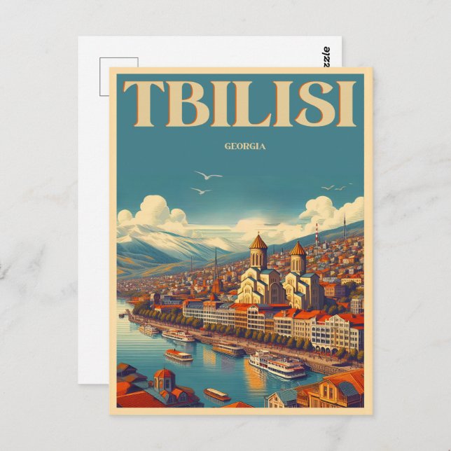 Tbilisi Capital of Georgia, Retro souvenir gifts Postcard (Front/Back)