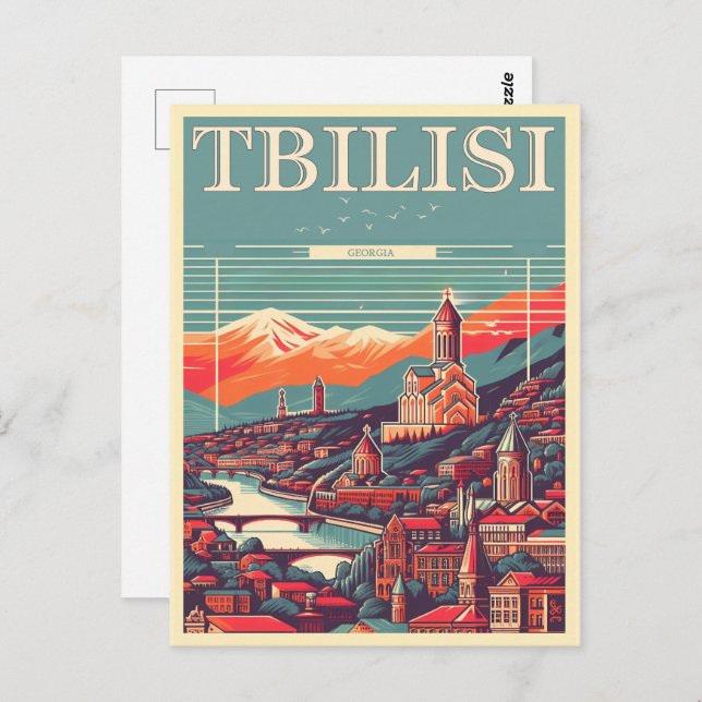 Tbilisi Capital of Georgia, Retro souvenir gifts Postcard (Front/Back)