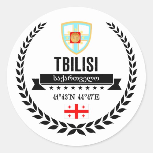 Tbilisi Classic Round Sticker