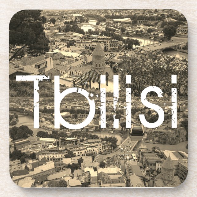 Tbilisi Georgia City Architecture Cityscape Beverage Coaster (Front)