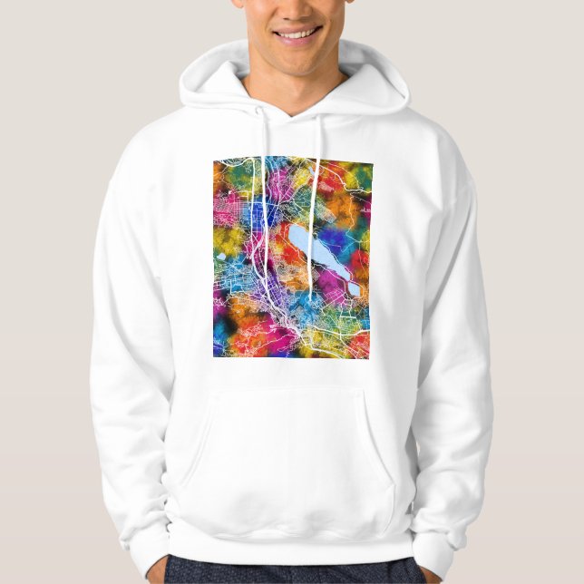 Tbilisi Georgia City Map Hoodie (Front)