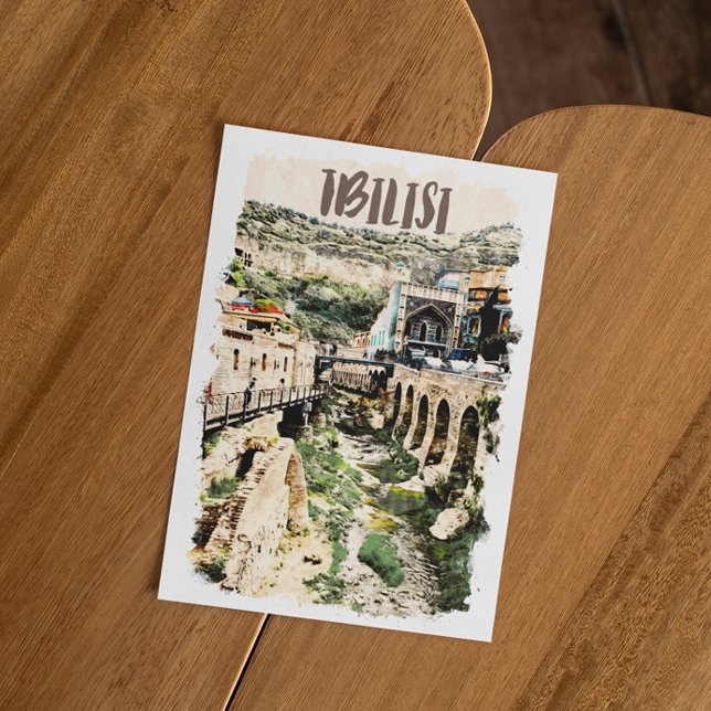 Tbilisi Georgia City View Postcard (tbilisi travel postcard)