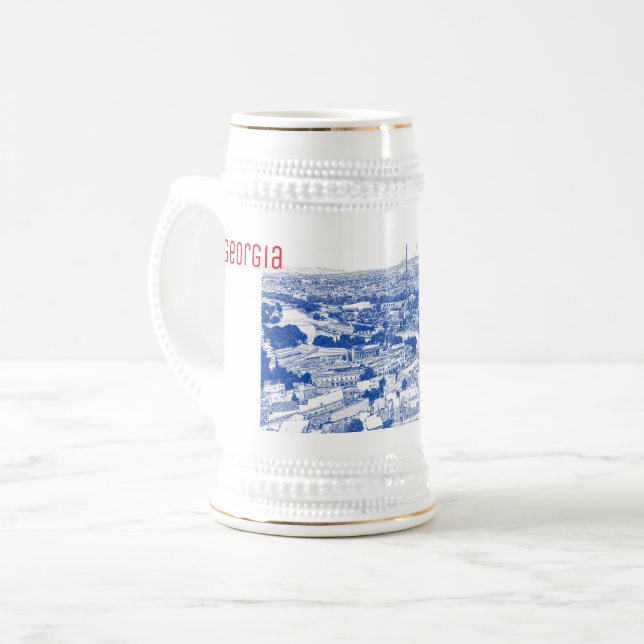 Tbilisi Georgia Cityscape Street Architecture Beer Stein (Front Left)
