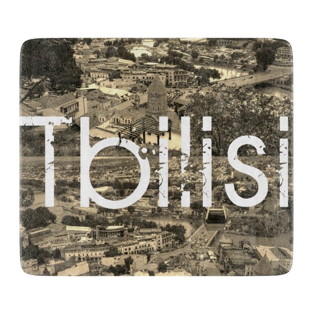 Tbilisi Georgia Cityscape Street Architecture Cutting Board (Front)