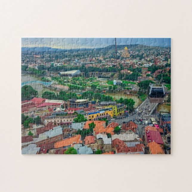 Tbilisi Georgia Cityscape Street Architecture Jigs Jigsaw Puzzle (Horizontal)