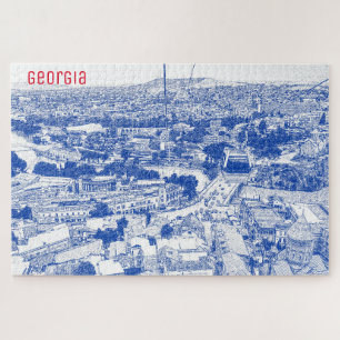 Tbilisi Georgia Cityscape Street Architecture Jigsaw Puzzle