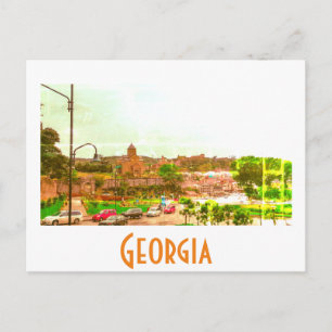 Tbilisi Georgia Cityscape Street Architecture Postcard