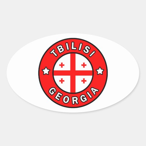 Tbilisi Georgia Oval Sticker