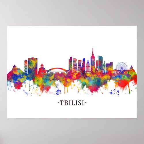 Tbilisi Georgia Skyline Poster