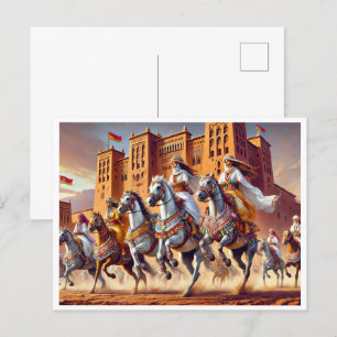TBOURIDA traditional Moroccan equestrian Holiday Postcard
