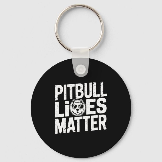 Tbull Lives - Ttie Lover Dog Love Pet Owner  Keychain (Front)