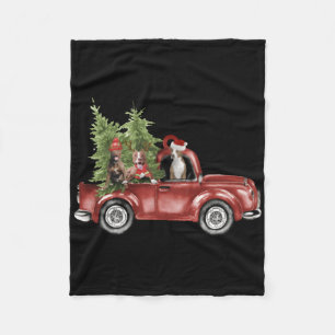 Tbull On Car Christmas Ornament Funny Xmas  Fleece Blanket
