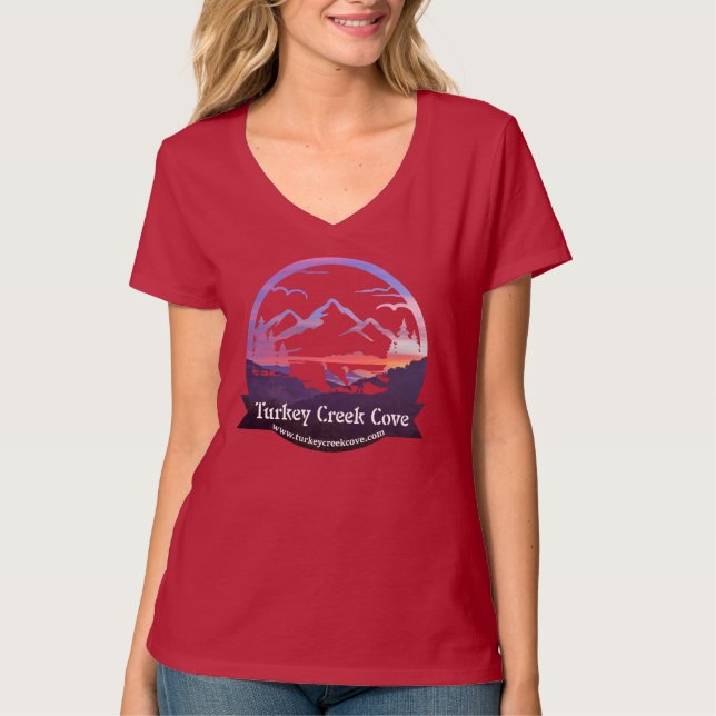 TCC purple sunset logo women's t-shirt (Front)