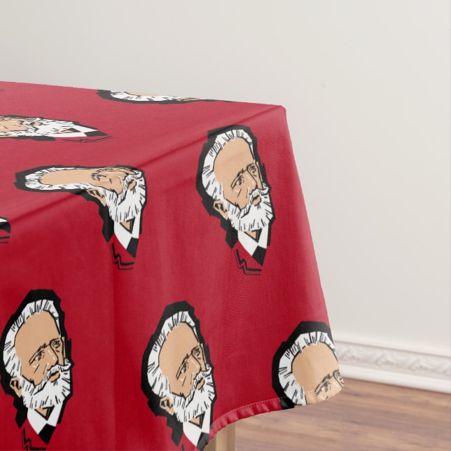 Tchaikovsky dark red tablecloth (In Situ)